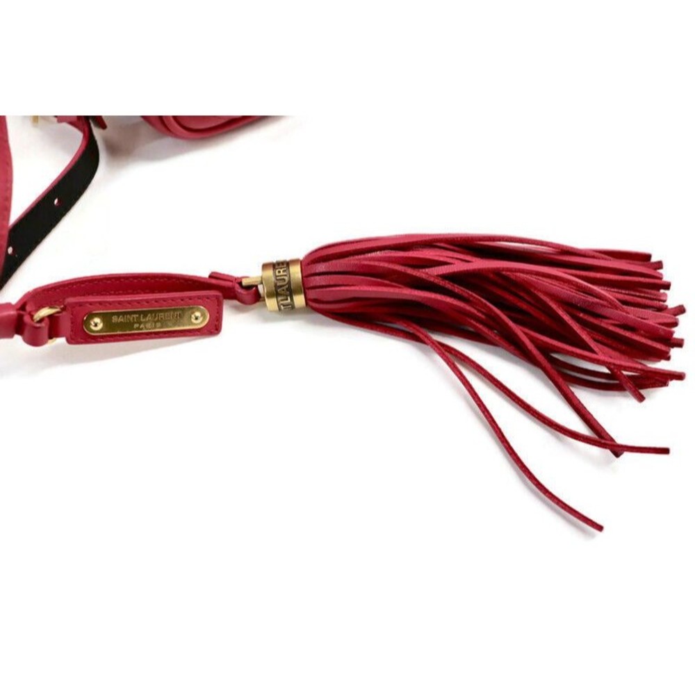 SAINT LAURENT - Lou Pink Leather Belt Bag Fanny Pack - Picture 8 of 11